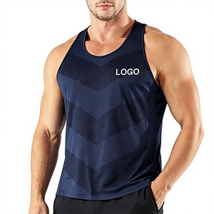 Men's <b>Black</b> Sleeveless O-Neck <b>Tank</b> <b>Top</b> Geometric Print Quick Dry Sporty <b>Knitted</b> Fit - Product Image 5