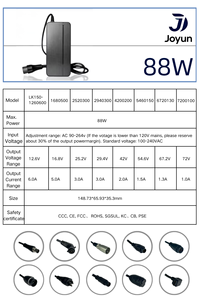 <span class=keywords><strong>Chargeur</strong></span> de batterie Li-ion Joyun 88W 42V 2A 100-240VAC compatible avec le vélo électrique Stella, <span class=keywords><strong>chargeur</strong></span> rapide personnalisé pour batterie <span class=keywords><strong>Phylion</strong></span> - Product Image 4