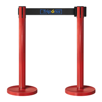 Barrières de contrôle de foule de haute qualité pour musées et événements, poteaux et cordons de délimitation rouge et or