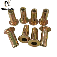 Inserts filetés pré-bulbés en acier inoxydable galvanisé, Inserts filetés à fente, écrou croisé plus écrou lanterne rivet écrou