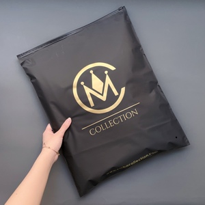 High Quality Custom Black packaging black zipper Bag ,Plastic clothing Packaging Bag