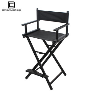 DreamCase Chaise de directeur portable pliante en aluminium Chaise de salon de coiffure et de maquillage avec appui-tête - Product Image 5