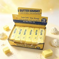 Squishies Barres de Beurre Multi-Styles en Mousse PU à Rebond Lent, Jouet Anti-Stress Mignon en Forme d'Aliment pour la Vente en Gros