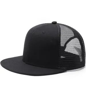 Özelleştirmek Logo boş kamyon şoförü şapkaları spor rahat kapaklar düz Snapback kapaklar erkekler için düz ağız örgü Unisex yetişkinler yumuşak pamuk CN;FUJ