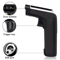 Escáner de Códigos Inalámbrico 2.4G Bluetooth SV1900 con Pantalla, Escáner de Códigos de Barras 1D y 2D con Base de Carga y Transmisión