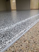 MTBJZJ 	 Revêtement de sol époxy à faible teneur en COV avec des paillettes de mica cristallin pour sol de cuisine de restaurant, antidérapant