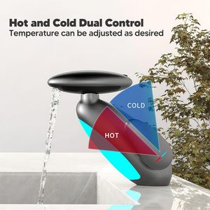 Nuovo Tipo di Rubinetto Miscelatore per Lavabo con Luce LED Bianca per Bagno di Casa, Appartamento e Hotel, Ristrutturazione Bagno - Product Image 2