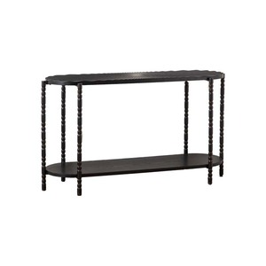 Vintage Style <b>Console</b> <b>Table</b> <b>Black</b> Wood Top Baking Paint Entryway Hallway Living Room Decoration Simple Design - Product Image 5