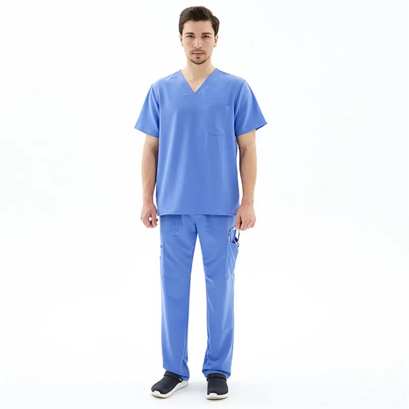Men Professional Medical And Hospital Short Sleeves Lab Coat