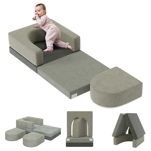 Conjunto de Sofás Suaves para Niños, Muebles Modulares de 8 Piezas, Equipo de Juego Educativo para Niños, Entrenamiento de Integración Sensorial - Product Image 4