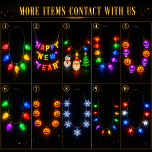 Collana LED a Strisce e Stelle per il 4 Luglio, 7 LED Luminosi, Accessorio Patriottico per Festa dell'Indipendenza USA, Vendita all'Ingrosso - Product Image 6