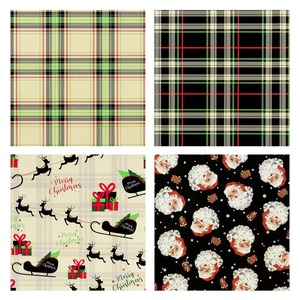 Custom Eco-Friendly Recyclable Christmas Gift <b>Wrapping</b> <b>Paper</b> Rolls Plaid Santa Reindeer Design Double-Sided Coated Art <b>Paper</b> - Product Image 2