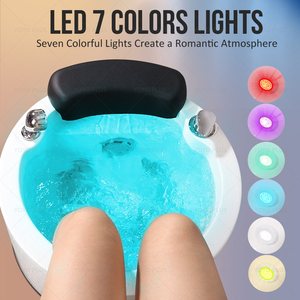 Sillón de Pedicura Profesional con Luz LED, Masaje de Burbujas, Cuidado de Pies para Salón de Uñas, Reposapiés Cómodo y Relajante - Product Image 4