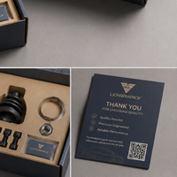 Boîte d'expédition en carton ondulé personnalisée Lionwrapack pour pièces automobiles avec insert en papier, logo et certification FSC