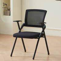 Chaise de bureau ergonomique robuste et durable EaseNeat avec accoudoirs, design pliable peu encombrant, idéale pour les bureaux et les salles de réunion