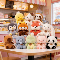 Peluche Assise Mignonne Panda Capybara Renard Paresseux Canard Dinosaure Douce Anti-stress Compagnon de Bureau Cadeau en Gros