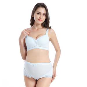 2022 col en V croisé confortable grande taille <span class=keywords><strong>grossesse</strong></span> femmes allaitement Sexy allaitement Bralette culotte allaitement <span class=keywords><strong>ensemble</strong></span> de soutien-gorge d'allaitement - Product Image 3