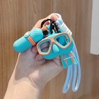 Cadeau pour les amateurs de plongée, décoration de sac, pendentif sportif, porte-clés en silicone, mini-plongée, mini-masque, mini-bouteille d'oxygène, équipement de plongée, porte-clés