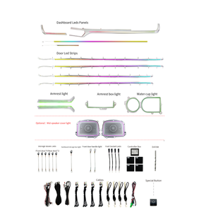 Luz ambiental UPsztec para <span class=keywords><strong>Toyota</strong></span> <span class=keywords><strong>Sienna</strong></span> Granvia 2021-2023 Luz ambiental LED para salpicadero interior - Product Image 1
