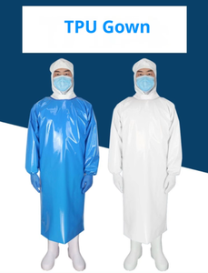 Delantal Largo de TPU para la Gestión de la Higiene en Fábricas de Alimentos, Delantal Protector de TPU Reutilizable, Ropa de Trabajo de Grado Alimenticio - Product Image 1