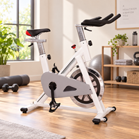 Vélo de spinning professionnel K-FIT GSP033M pour intérieur, cadre en acier, transmission par courroie et chaîne, rotation bidirectionnelle pour la remise en forme à domicile