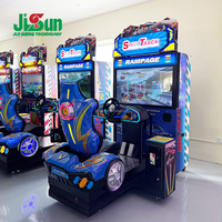 Simulateur de conduite de course de 47 pouces à monnayeur pour parc d'attractions, machine de jeu de course 480W pour divertissement