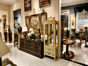 叶氏LD-2210-2142实木手工制作世纪中叶现代仿古展示柜手绘花卉图案2抽屉 - Product Image 2