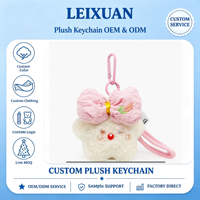 Porte-clés étoile en peluche Kawaii avec mousqueton rose, adorable poupée étoile moelleuse, broderie grand nœud, décoration pour sac à dos, cadeau
