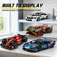 Ensemble de blocs de construction de voitures de course à l'échelle 1:10 et 1:14, modèle de supercar, jouet éducatif pour enfants, cadeau