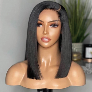 Bán Buôn Nguyên Brazil Tóc 100% Tóc Con Người 2X6 4X4 5X5 13X4 Ren Phía Trước Ngắn Bob Tóc Giả Siêu Đôi Rút Ra Xương Thẳng Bob - Product Image 3