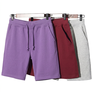 Shorts Bermuda en Coton Uni pour Homme avec Braguette Zippée, Logo Frontal, Coupe-Vent, Style Décontracté, Taille Mi-Haute, Tissu Tissé - Product Image 1