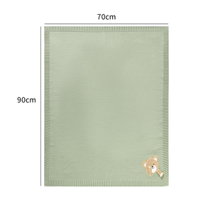 Morbida Coperta in Acrilico <span class=keywords><strong>per</strong></span> <span class=keywords><strong>Neonati</strong></span>, Adorabile Copertina Lavorata a Maglia con Motivo Orsetto <span class=keywords><strong>per</strong></span> Uso Quotidiano e Regalo - Product Image 3