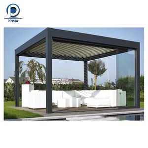 Pergola de luxe de tonnelle en aluminium de pergola de patio de jardin avec les rideaux escamotables - Product Image 4