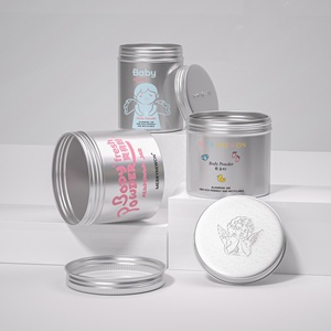 Barattolo in Alluminio da 300g per Talco Antiprurito per Neonati, Contenitore Vuoto per Crema Corpo, Confezione Cosmetica in Alluminio - Product Image 1