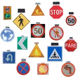 سرعة محدودة الألومنيوم السهم وقف المجلس الشمسية أدى علامة تحذير حركة المرور على الطرق - Product Image 1