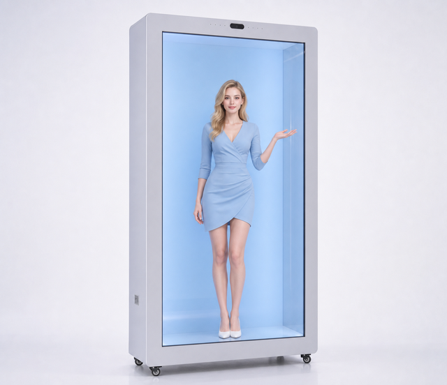 86in Holobox 3D Hologram Display Box Transparent LCD Showcase Windows IR Touch Screen Hologram Equipment for Store Advertising