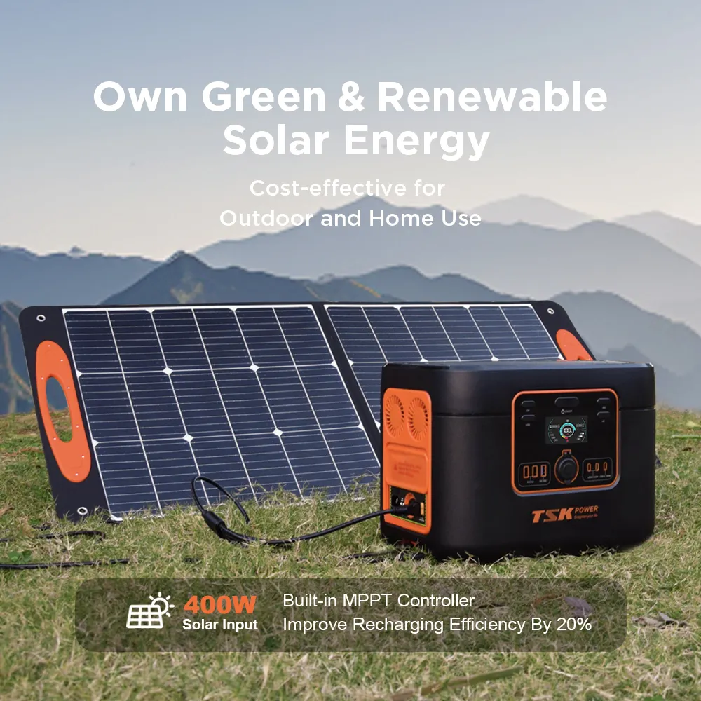 Премиум солнечный генератор 1200 Вт и LFP батарея 1050Wh резервная электростанция для наружного исследования и отключения электроэнергии дома