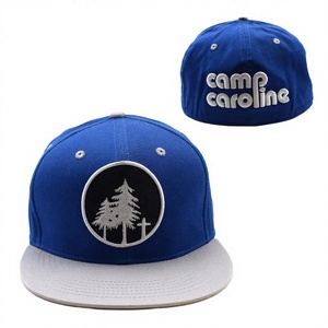 High Quality Customized Embroidered Outdoor 100% Cotton Baseball <b>Hats</b> Snap Backs <b>Flat</b> Bill Fitted <b>Hats</b> with Common Fabric Caps - Product Image 3