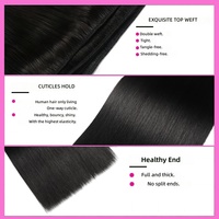 Extensions de cheveux humains 100% naturels 12A, 30 pouces, lisses, qualité premium, vierges, non traités, provenant d'un seul donneur, double trame, pointes pleines