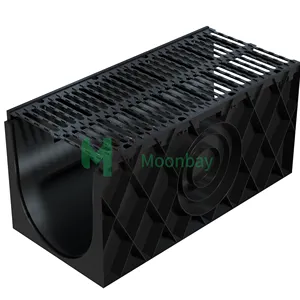 Outdoor Drain System Drain Trench Stainless Steel Cover Rainwater Trench Drain