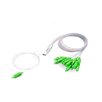 Répartiteur de fibre optique 1/4 1/8 1/16 1/32 LC SC APC UPC 0,9 mm Mini PLC Monomode avec connecteur SC Mini-module Répartiteur