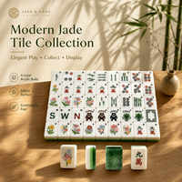 Jeu de tuiles de Mahjong en acrylique de qualité supérieure, 160 tuiles complètes, dos de couleur unie, Dragon Vent Joker Fleur, Vente en gros personnalisée