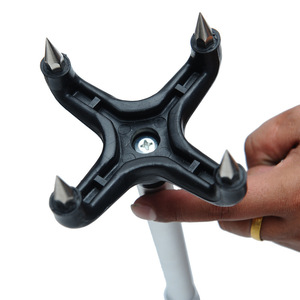 Canne en alliage d'aluminium à quatre points d'appui, antidérapante, réglable en hauteur, pour personnes âgées, support de marche extérieur - Product Image 4