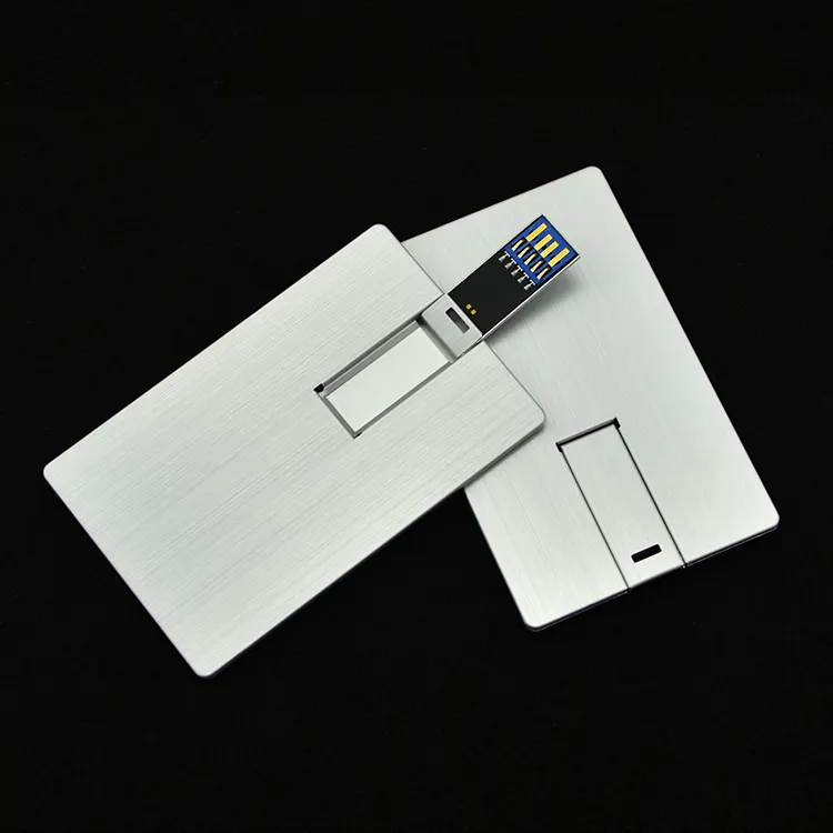 신용 카드 모양 인기있는 선물 성격 다채로운 로고 금속 사용자 정의 로고가있는 8gb USB 드라이브