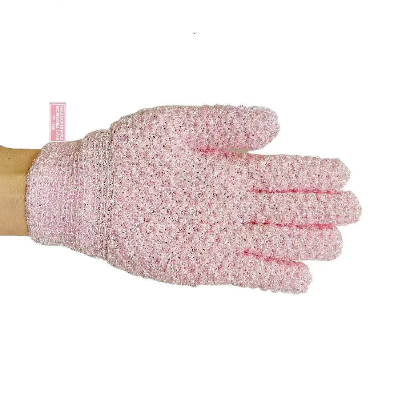 Amazon Hot 5 Fingers Nylon Shower Bath Glove Sponge SPA Massage Bath Gloves Exfoliating Glove For Body Scrubber