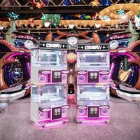 Machine à griffes miniature en métal pour 2 joueurs avec prise universelle et armoire en acier pour aire de jeux intérieure pour enfants