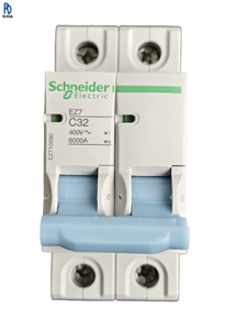 Interruptor de Circuito en Miniatura EZ7 2P C32A, Dispositivo de Seguridad Eléctrica, Montaje en Riel DIN, Bajo Voltaje - Product Image 1