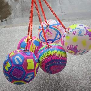 Pelota inflable de PVC, pelota elástica para niños, práctica de fútbol, ​​pelota inflable con cadena gruesa, pelota de playa de PVC, pelota de rebote duradera - Product Image 2