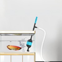 Siphon de vidange d'eau pour aquarium, dispositif d'aspiration des déchets, pompe manuelle de nettoyage et de remplacement d'eau pour aquarium