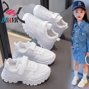 Calzado Deportivo Casual Ligero, Antideslizante y Cómodo para Niños, Unisex, con Cierre de Velcro, en PU y Malla, para Todas las Temporadas, Color Blanco, Novedad 2025 - Product Image 4